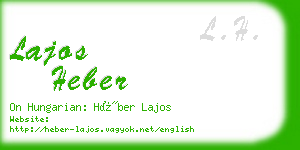 lajos heber business card